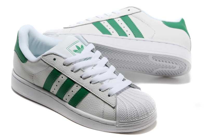 adidas superstar femme verte et blanche